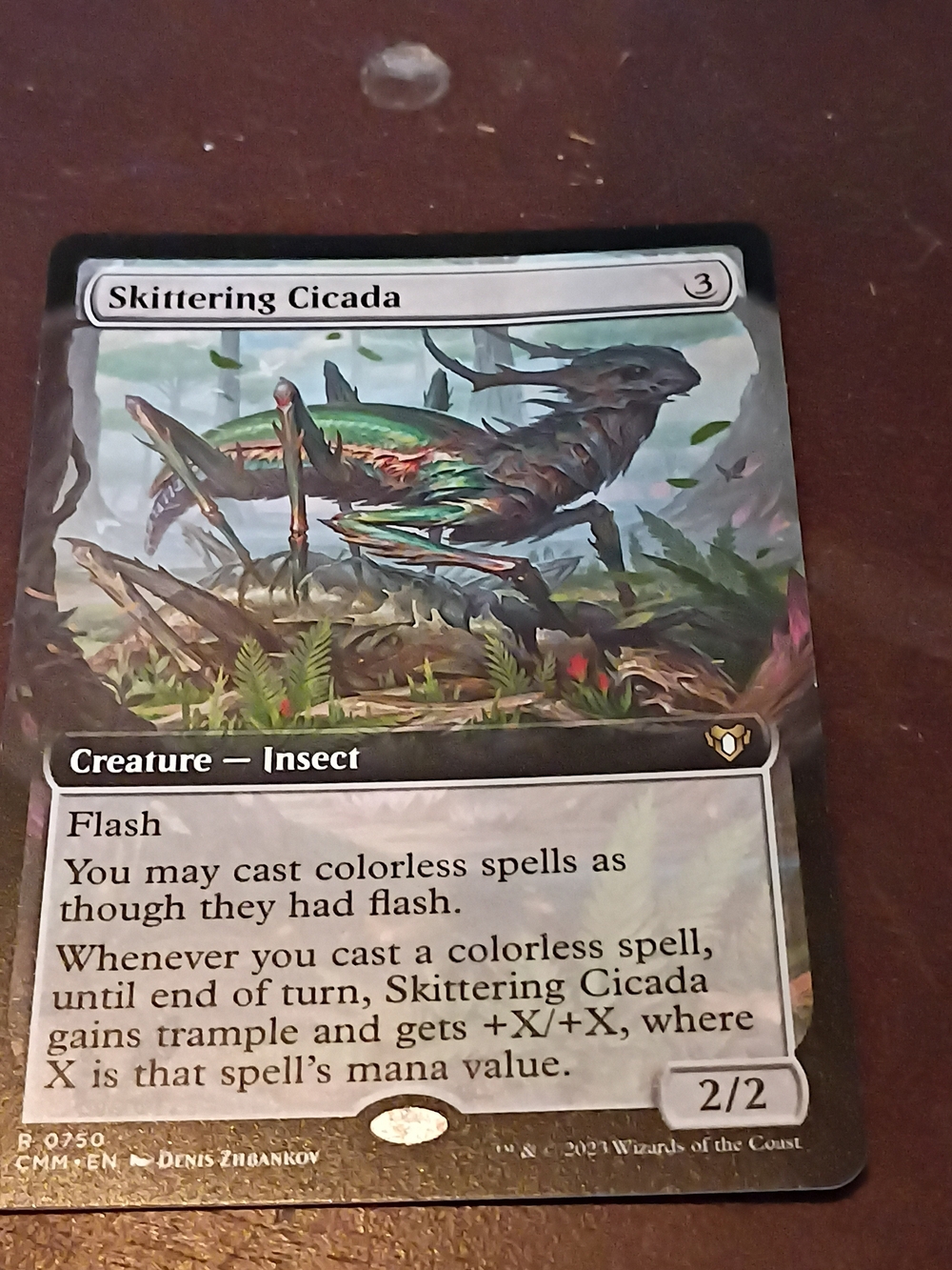 Magic: The Gathering Skittering Cicada Card - Green Artwork